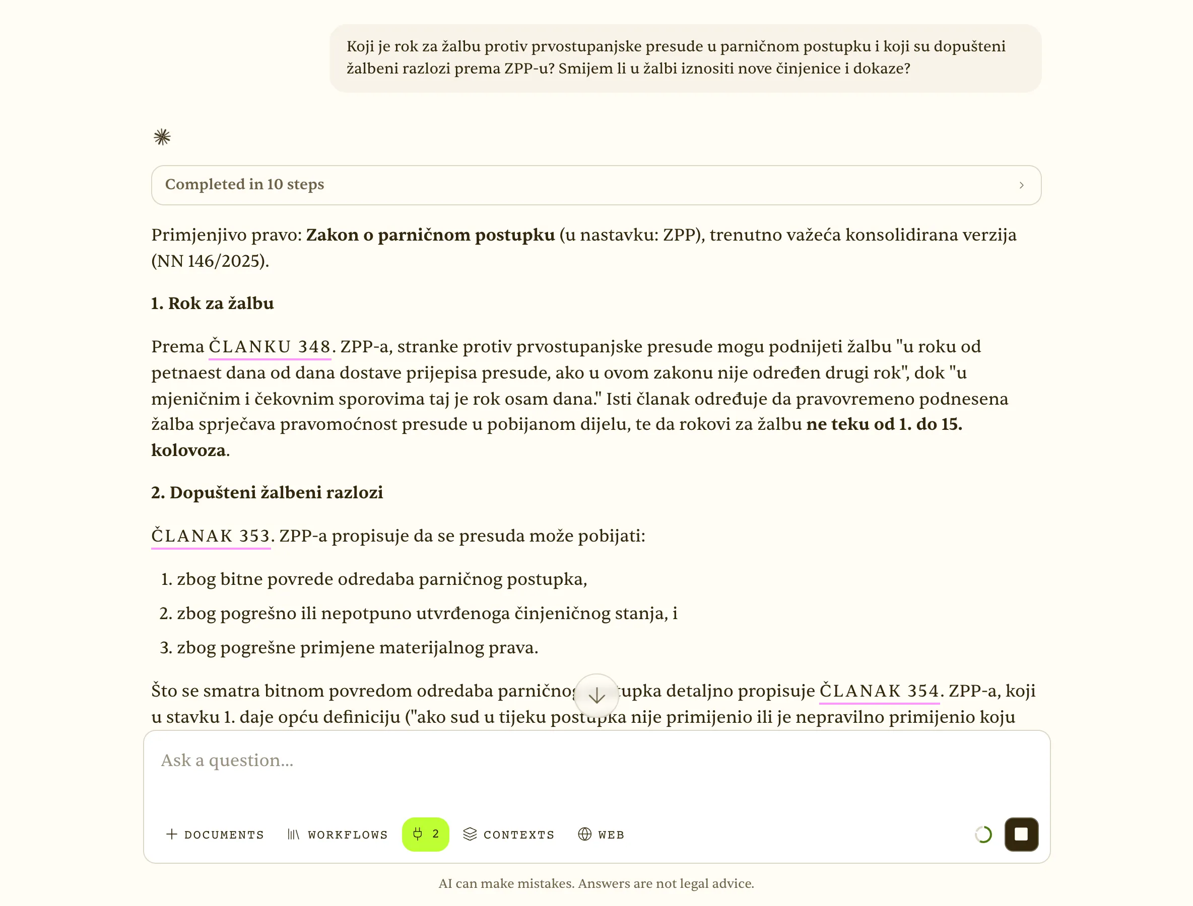 Appeal deadlines and admissible grounds, cited per article